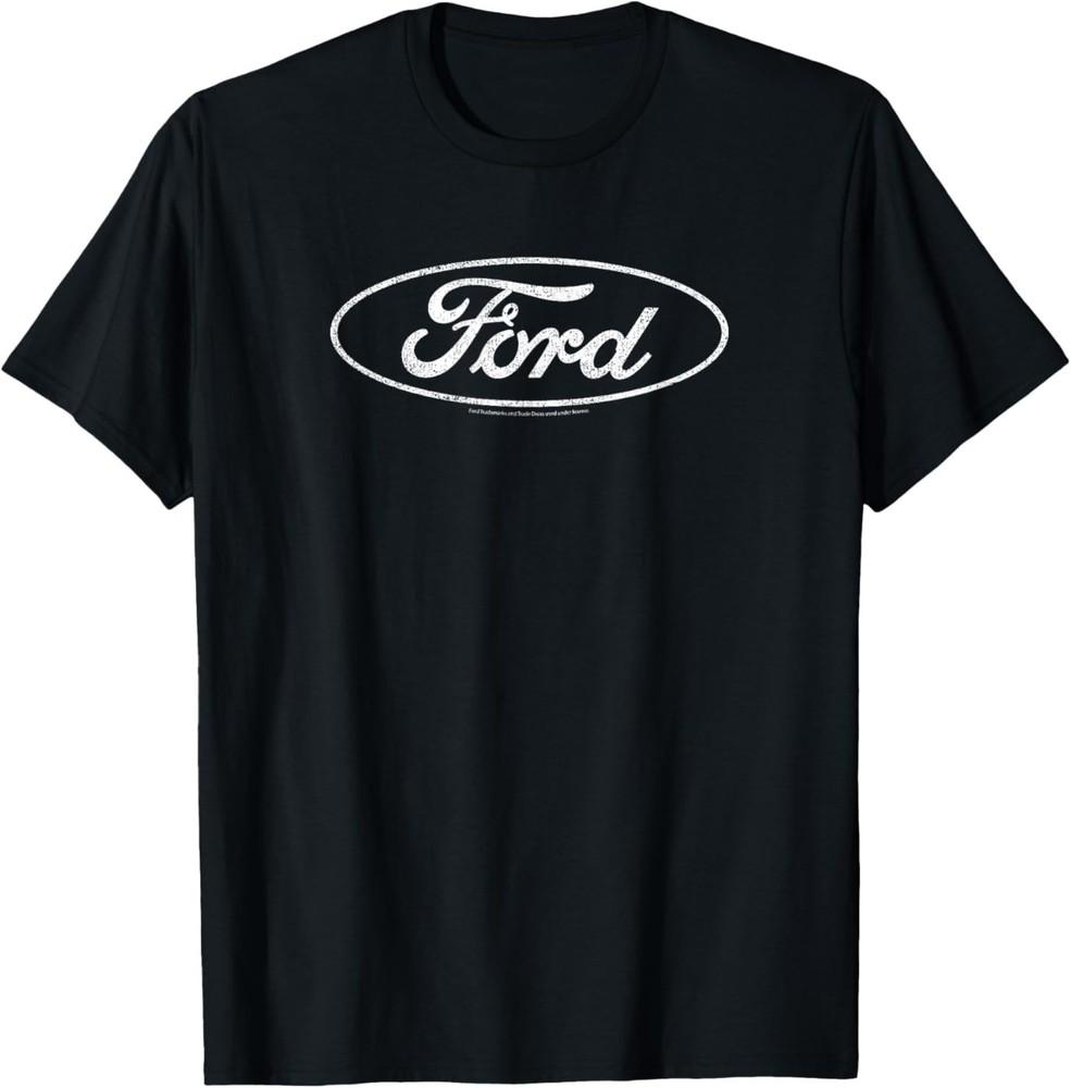 

Ford - Distressed White Oval Logo T-Shirt L