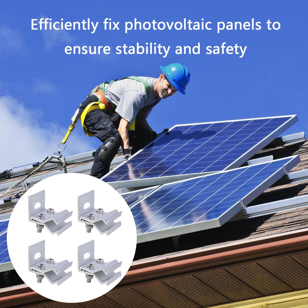 4pcs Aluminium Standing Seam Clamp for Solars Panel Installation on Metal Roofs Photovoltaic Brackets Daily Use