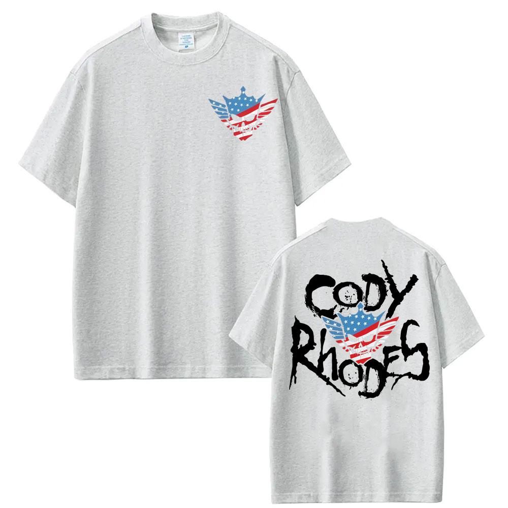 Cody Rhodes American Nightmare Logo Magliette Unisex Donna Moda Gotica High Street T-shirt Casual Cotone 2026 Maglietta Estiva