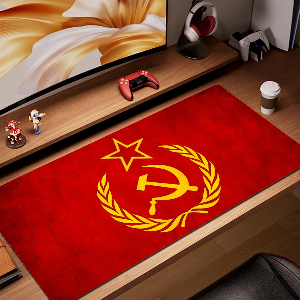 XXL Mouse Pad Flag of URSS Mouse Pad Non-slip Rubber Gamer Balance Computer Mat Decoracion Deskmat Laptop Office Large