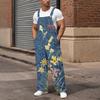 Men's Loose Fit Cargo Overalls Wide Leg Jumpsuit with Multi-Pocket Utility Pockets