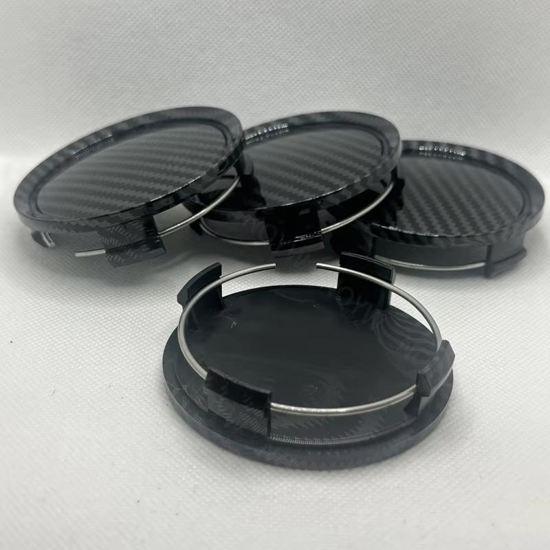 4Pcs/Set 75mm Carbon Fiber Pattern Car Vehicle Wheel Hub Center Cap Cover ABS High Quality Durable Exterior Car Auto Accessories