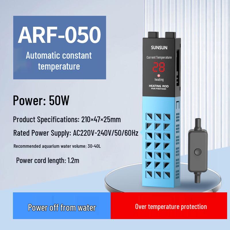 

Sen Sen Automatic Explosion-Proof Fish Tank Heater: Energy-Saving Mini Heater for Small Turtles with Low Water Level Compatibility New Model ARF