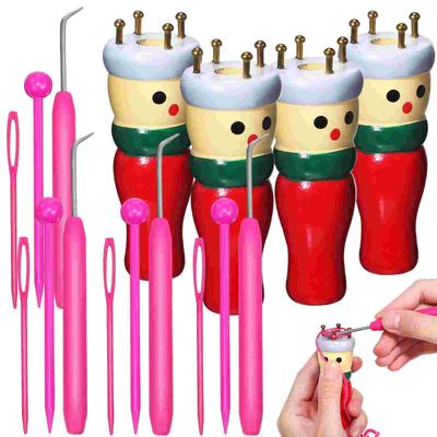4 Pz Bambole per Maglieria Strumenti per Maglieria in Legno Kit per Creazione per Principianti per Artigianato Figlia Ragazza Kit Maglia alla Francese