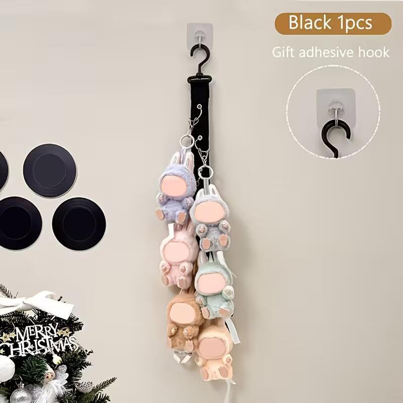 1pc Baseball Cap Storage Organizer with Clips, Eight Clips, Can Hold 16 Hats Hat Rack, Hat Storage Hook Rack