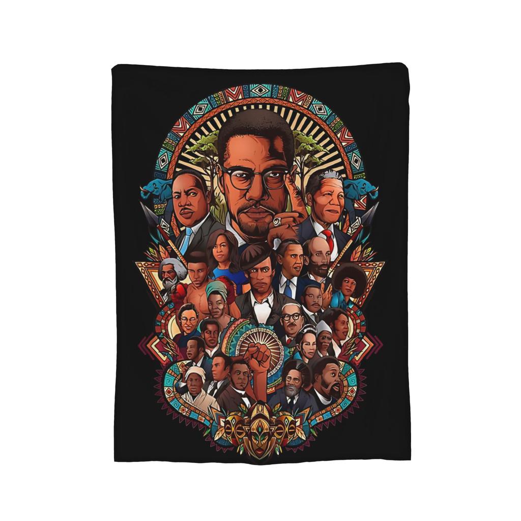 Black History Month African American Blankets Fleece Novelty Soft Throw Blankets for Bedding Lounge Decoration