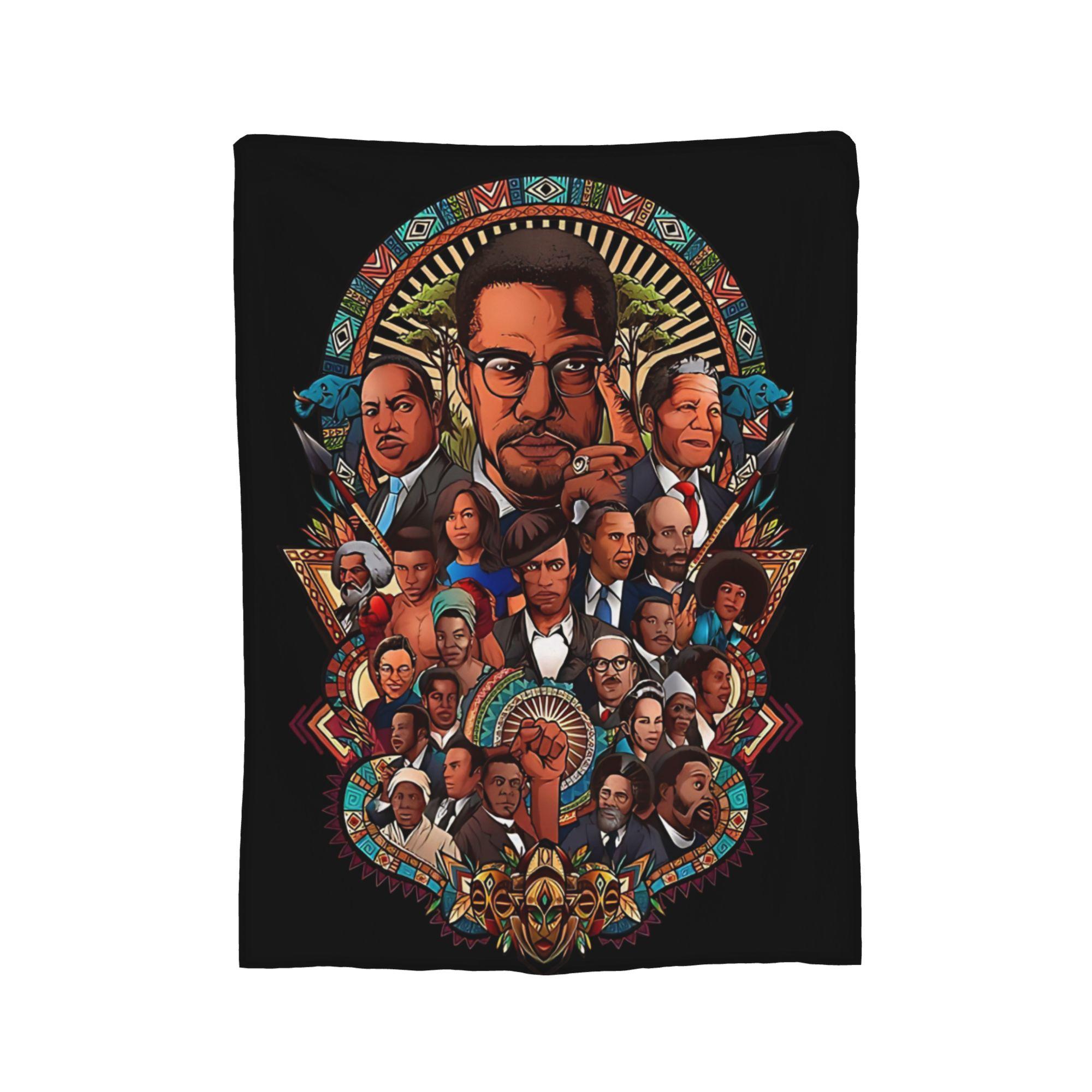 Black History Is American History Melanin African American Blanket Flannel Vintage Throw Blanket for Coverlet Summer 75x90cm