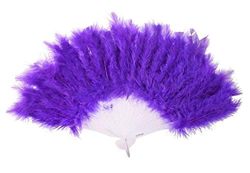 KitMall 8-Color Set of Fluffy Juliana Feather Fans, Perfect for Cosplay, Costumes, Disco, Bodycon, and Weddings (8-Color Set)