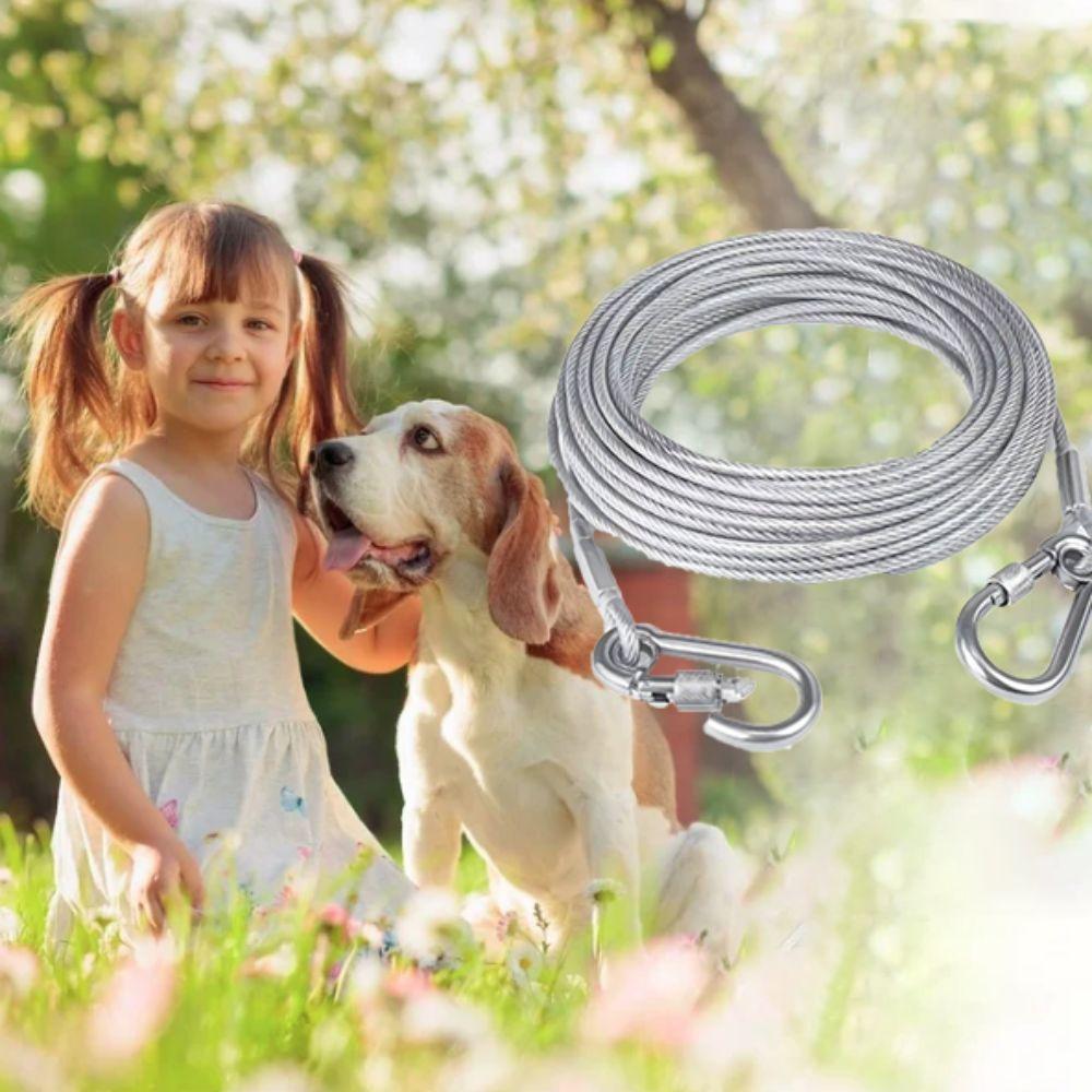 Anti-rust Dog Tie Out Cable Bite-proof Clothesline Tent Rope Dogs Strap  Walking The Dog