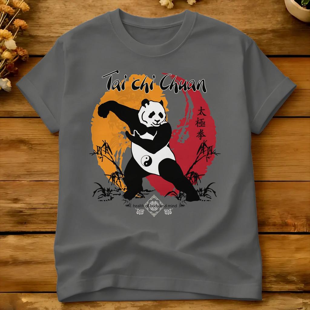 Tai Chi Yin Yang Golden Tshirt Summer Classic Tshirts 100 Cotton Trending Tee Shirt For Unisex Pattern Top Tees
