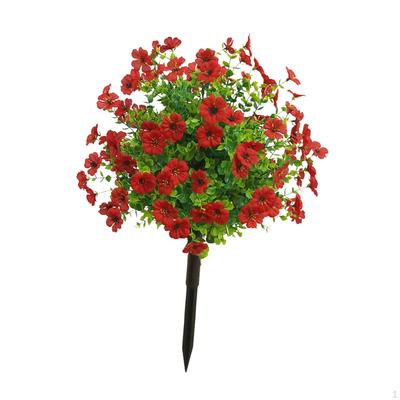 Artificial Flower Garden Stake Plant 24" Faux Greenery Shrubs for Outside Wedding