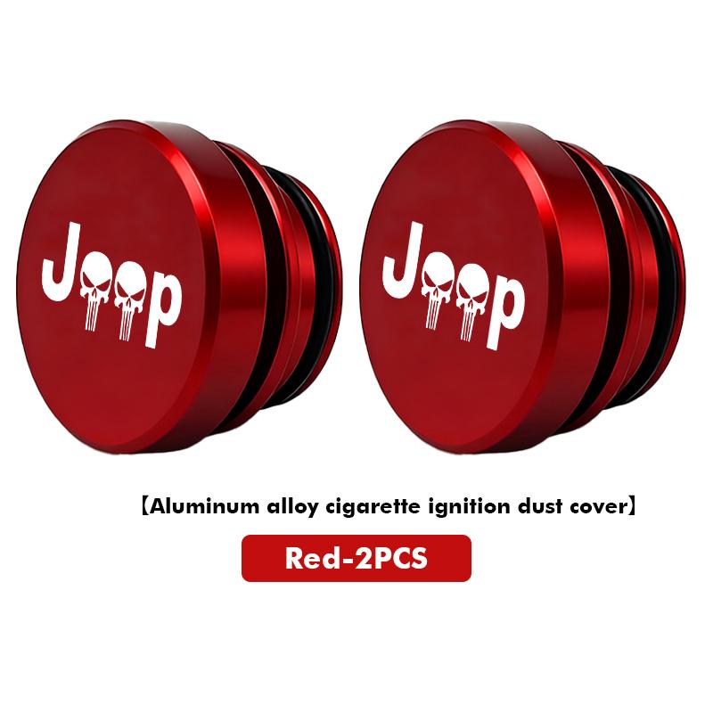 Car Cigarette Lighter Aluminum Fire Missiles Dustproof Button For Jeep Compass Renegade Cherokee Wrangler JK Patriot Liberty