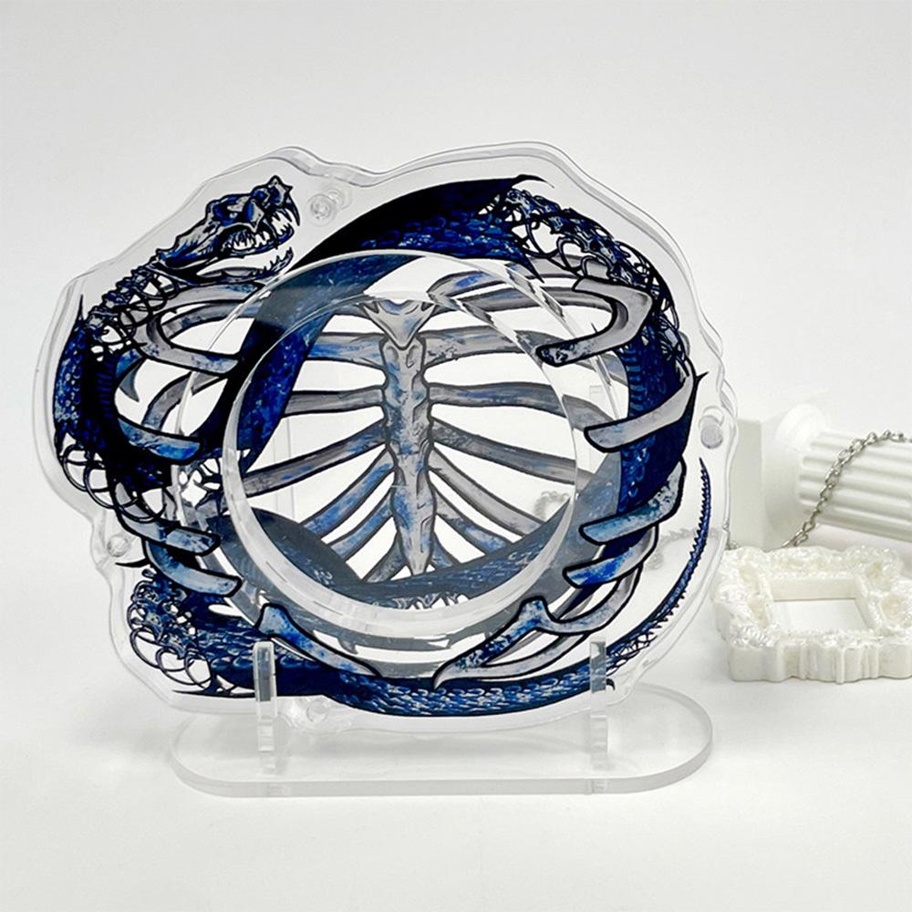 New 58/75MM Acrylic Photo Frame Badge Protection Photo Frame Gothic Style and Snake Badge Decoration Storage Display Frame