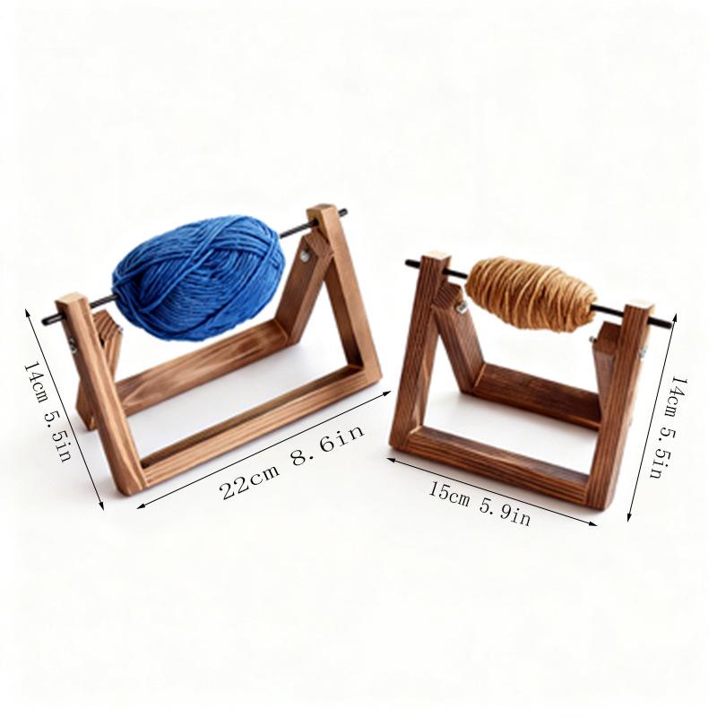 Handmade Solid Wood Yarn Rack: Knitting Spool Holder & DIY Storage Tool