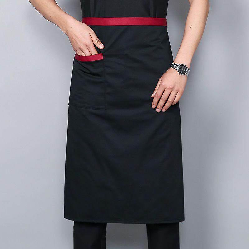 Half Waist Apron With Pocket Wear Resistant Short Apron For Restaurant Kitchen Cafe Work Use Home Baking Daily Cooking