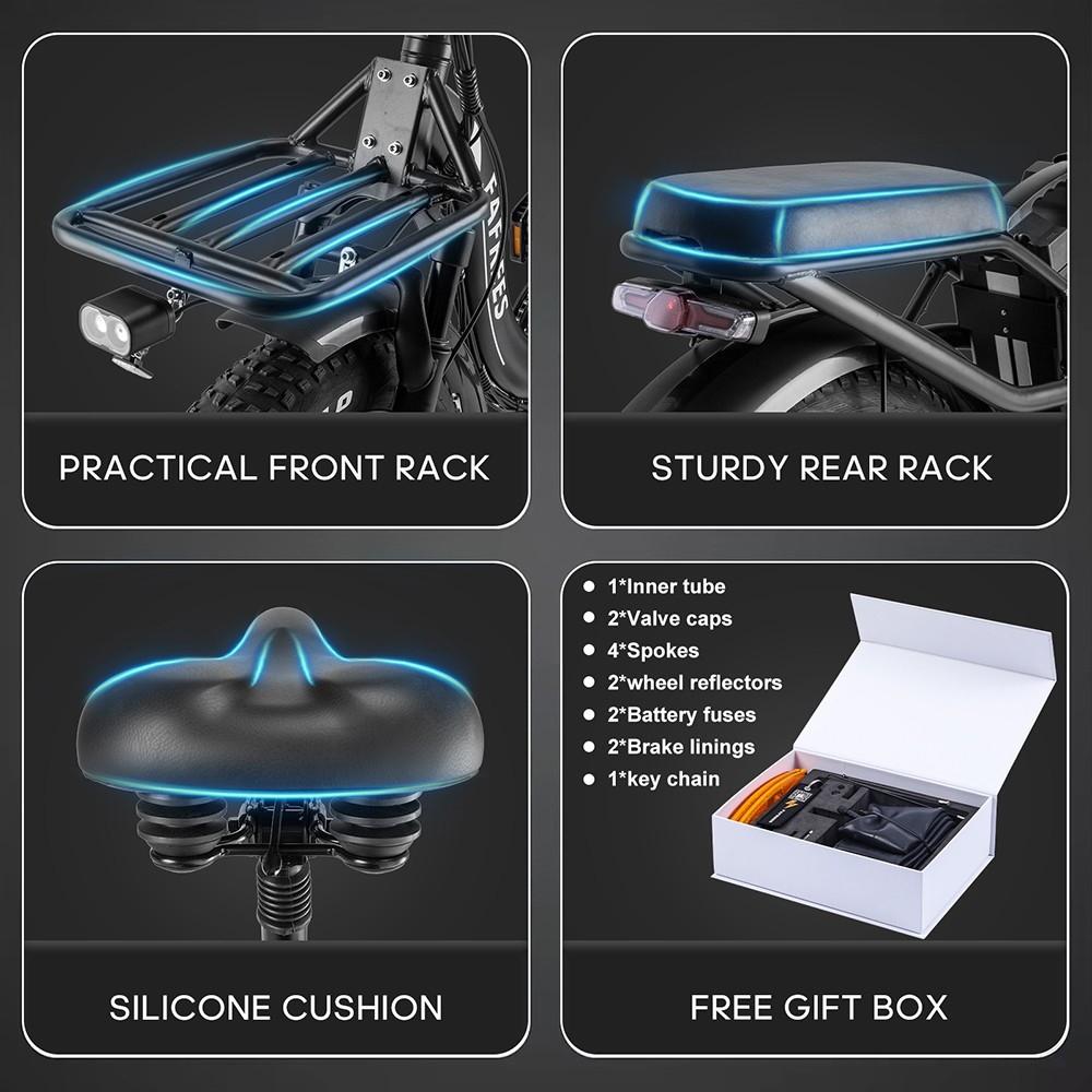 Elektrické kolo Fafrees F20 X-Max 20 * 4,0 palce Fat Tire 750 W Bezkomutátorový motor 48 V 30 AH Baterie Výchozí Max rychlost 25 km/h