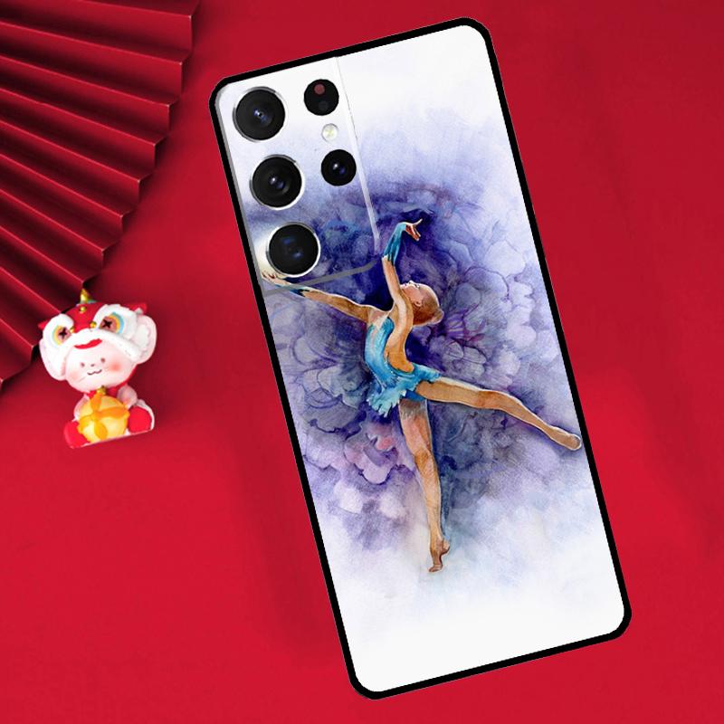 Gymnastics Oil Painting Case For Samsung Galaxy S25 S26 Ultra S21 S22 S20 S23 S24 Ultra Plus S10 S25 FE Cover Funda