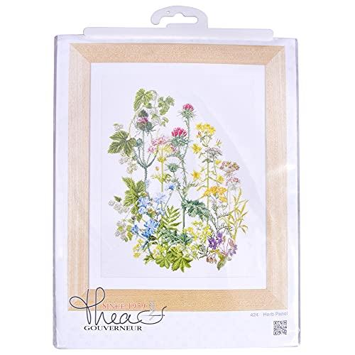 Thea Gouverneur Cross Stitch Kit, Harb Panel, White Aida, 18 Count, Adult, 424A