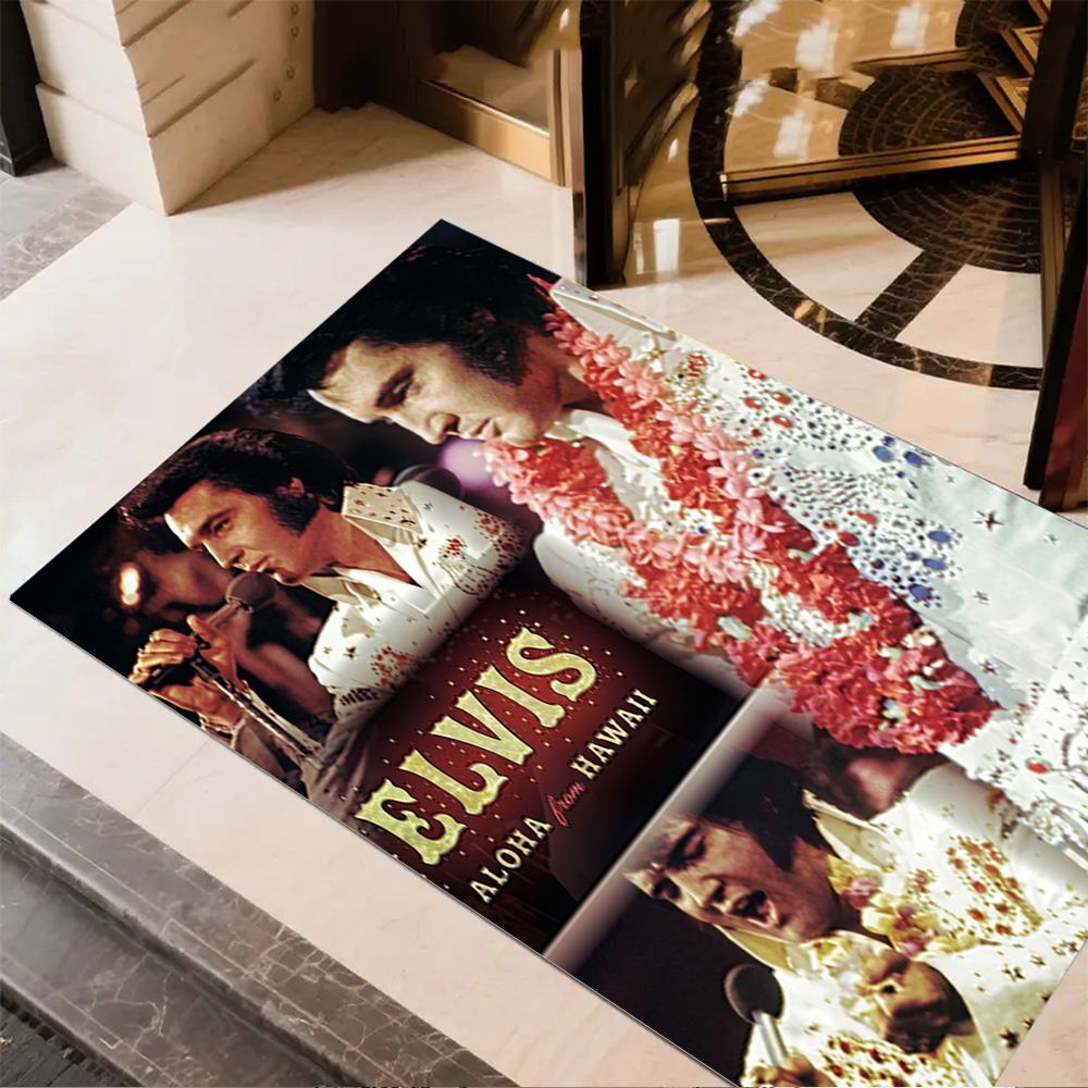 Elvis Presley Hawaii Concert Area Rug Design for Entryway Living Rooms Bedrooms Dormitory Anti-slip Rug Decorate Offices Wedding Party Gift