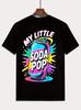 Camiseta Estilo K-pop Soda Pop para Niños - Niños y Niñas Suave Transpirable Manga Corta Te