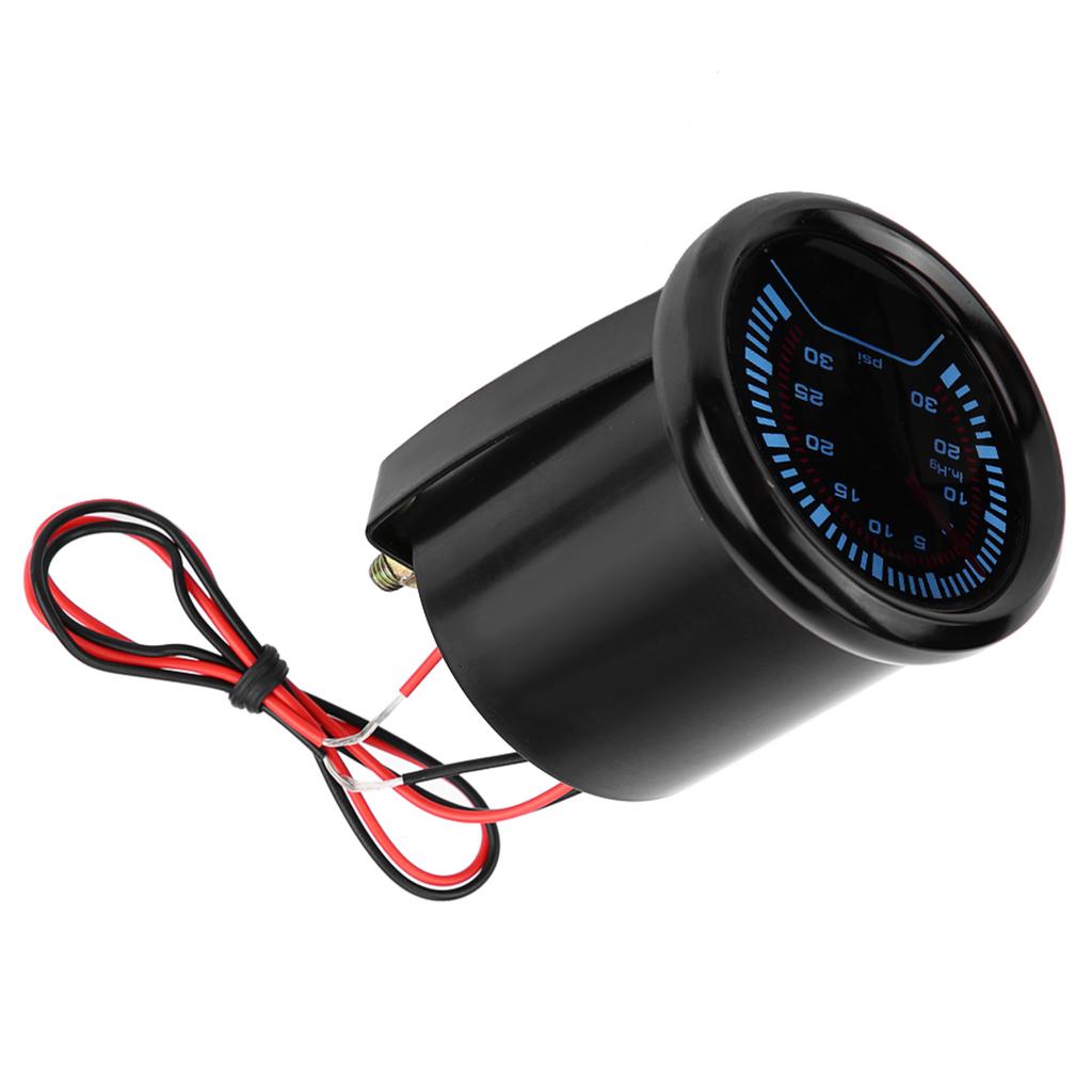 Universal 52mm Car Smoke Dial Face Turbo Boost Turbocharged Pressure Gauge