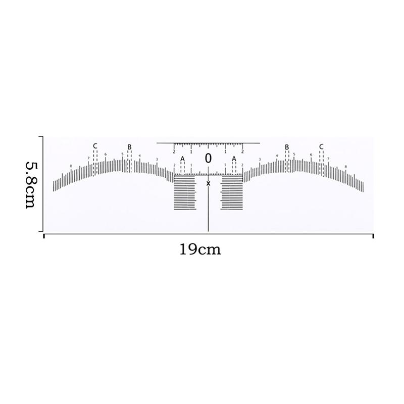 Stainless Steel Microblading Positioning Ruler: Precision Eyebrow Stencil for Permanent Makeup & Tattoo Mapping