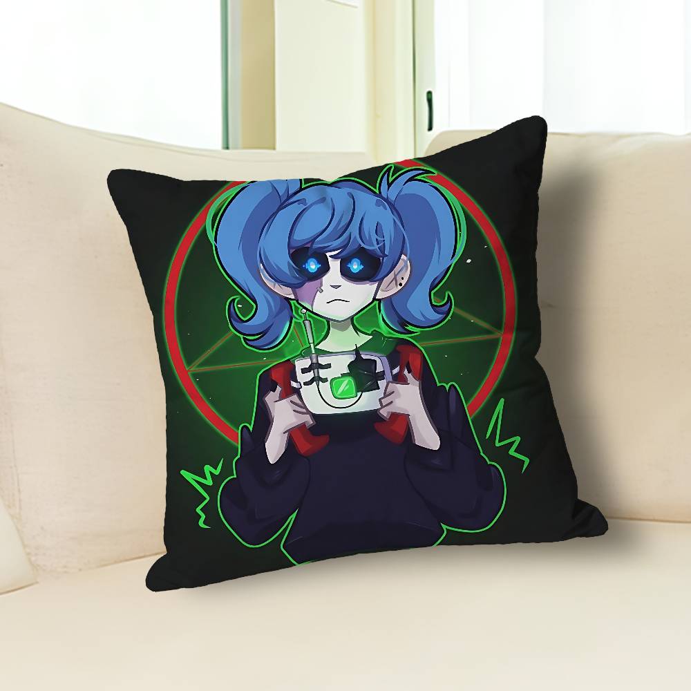S-Sally Game F-Face Pillow Cases for Bedroom Living Room Sofa Home Decor Polyester Cushion Cover with Zipper