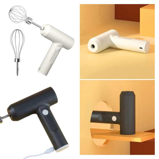 Ręczny Elektryczny Mikser do Jajek Bezprzewodowy Przenośny Dwugłowicowy Mieszadło 3 Prędkości Wielokątna Trzepaczka do Śmietany