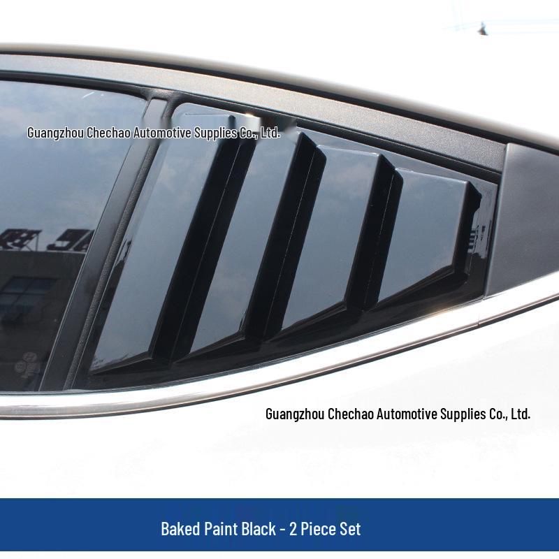 Carbon Fiber Textured Rear Window Louvers for Modern Elantra - Decorative Triangle Air Outlet Strip