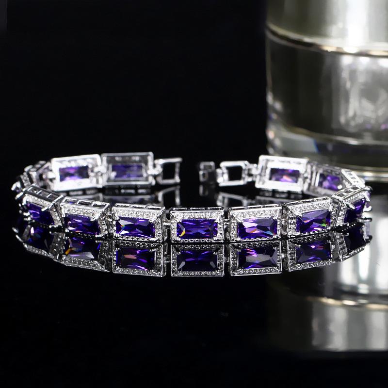 Hand Jewelry, Platinum Plated Zircon Bracelet Bracelet