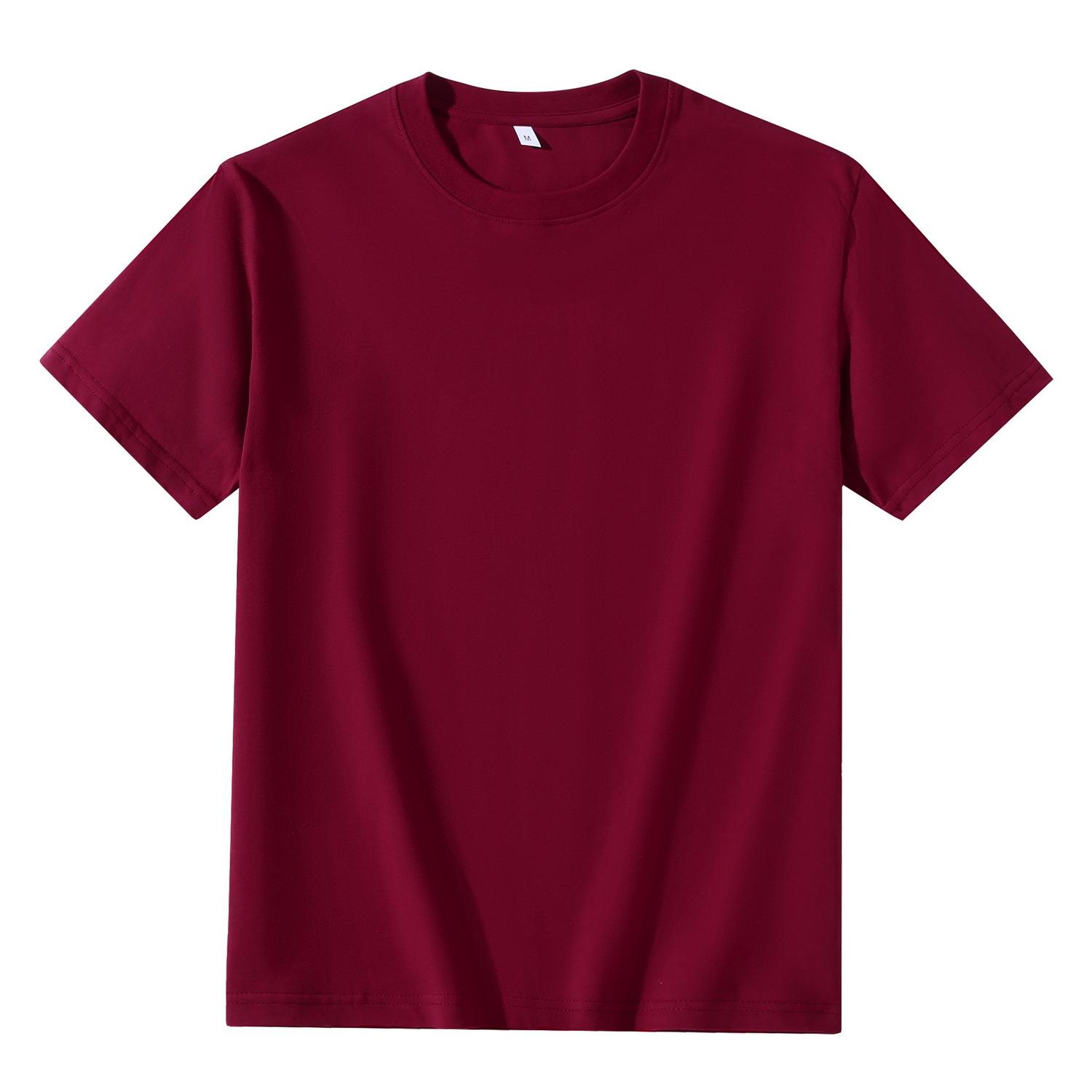 

Футболка GMXIA Compact Sello Combed Cotton O-Neck с однотонным принтом для мужчин и женщин, полукороткий рукав, плотный хлопок, белый цвет, без рисунка M бордовый