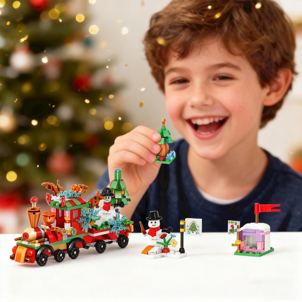 Christmas Train Building - Collectible & Connectible Mystery Sets For Holiday Fun