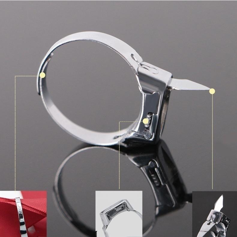 Schöner Verstellbarer 16-22mm Ring Kurier Öffnungs Handgepäck Werkzeug Damen Herren Ring mit Schalter Ring