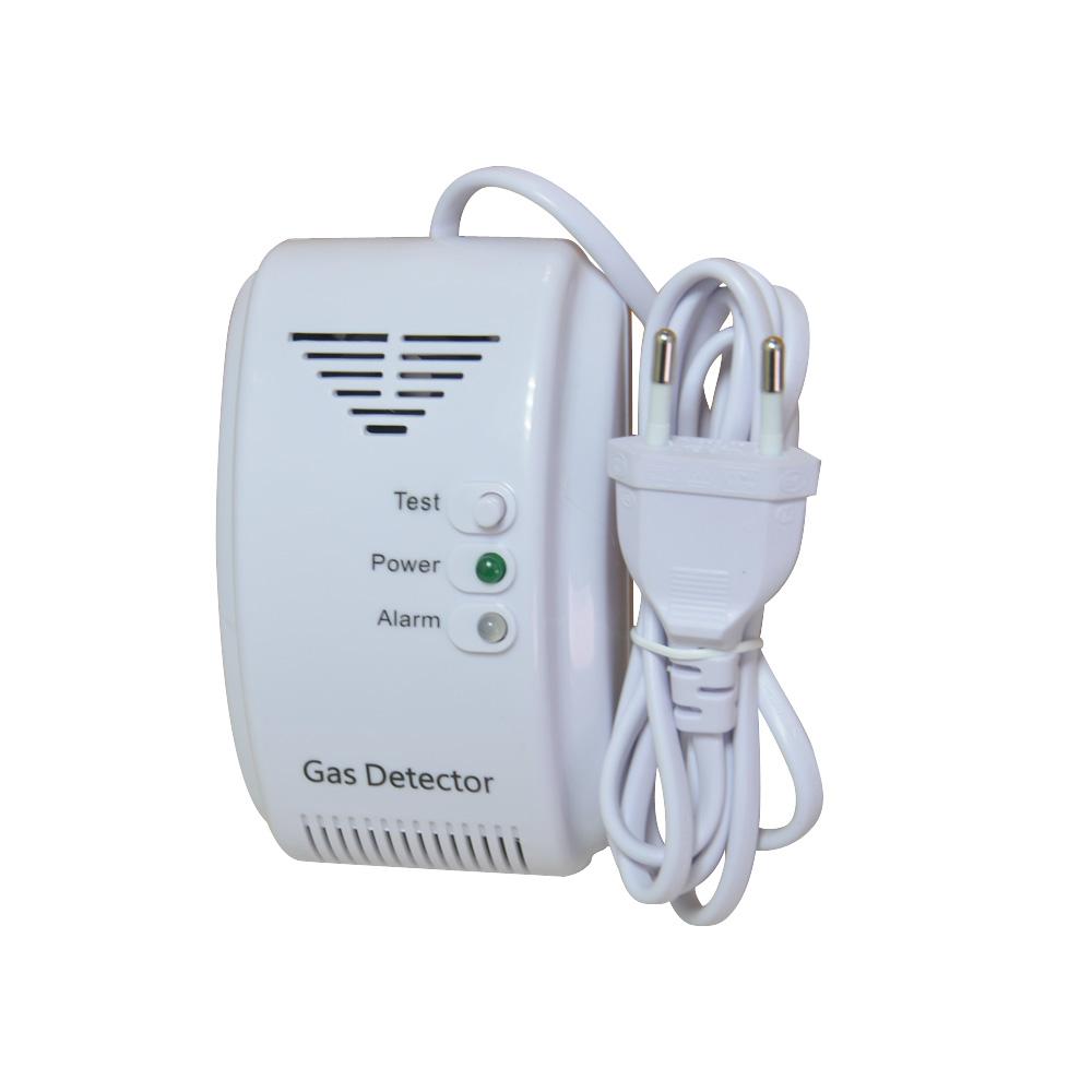 90-240VAC Kitchen CH4 Natural Gas Leaking Detector Magnetic Solenoid Valve Cut Off Coal Gas Fire Alarm Sensor For Home Security