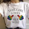 Lgbt Rainbow Harajuku T Shirt Wounisex Gay Pride Ullzang 90s Tshirt Lesbian Graphic Funny Print Tshirt New Fashion Top Tees Female