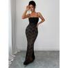 Elegant Style Suspender Hollow Skirt Dress Women's Clothing Autumn and Winter 2025