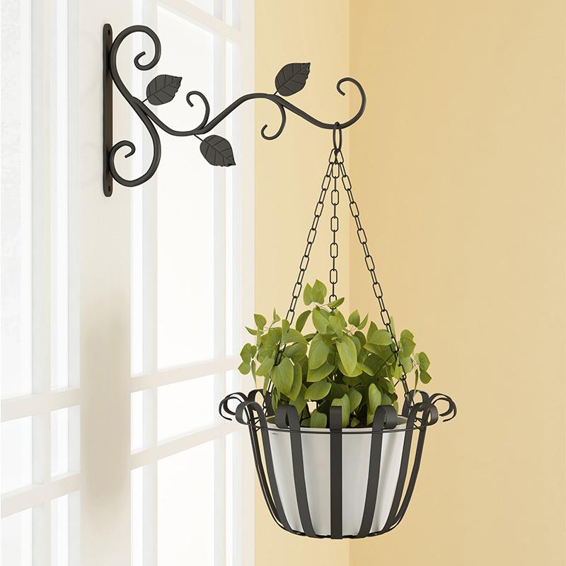 Hanging Plants Bracket Wall Planter Hooks Flower Pot Iron Lanterns Hanger