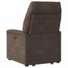 Recliner Chair with Lift Assistance Electric Brown Microfiber Fabric