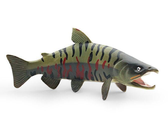 

[Nekogamiyama] Salmon, Salmon, River Fish, Fish Figurine, Model, Miniature, Ornament, Interior Decor, Collectible Model