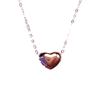Exquisite 585 Purple Gold Russian Shiny Love Necklace Simple Korean Version Premium Colored Gold Plated Rose Gold Necklace