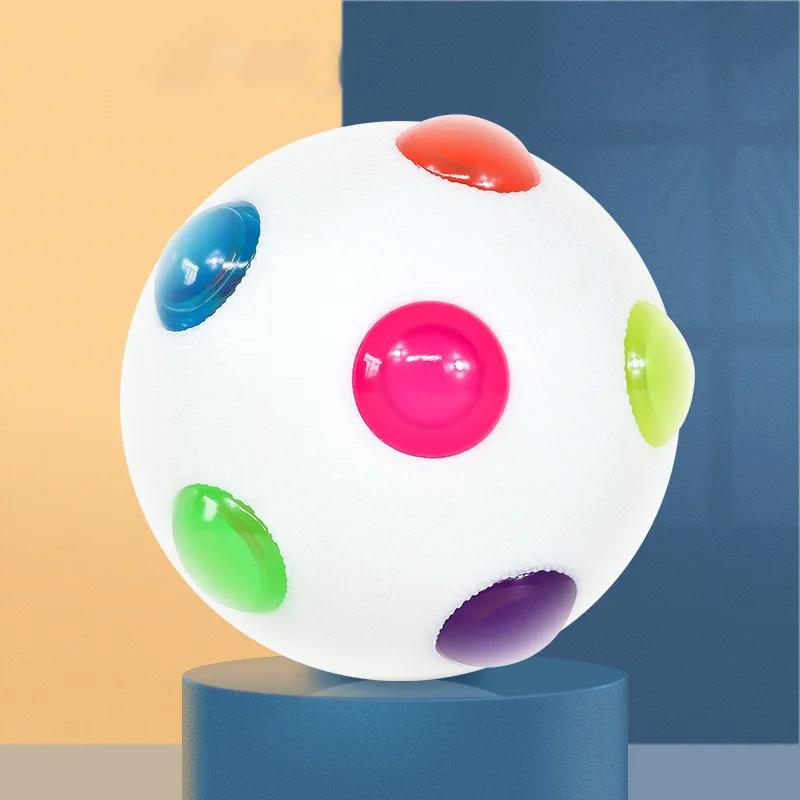 Dog Toy Glowing Ball LED Puppy Balls Flashing Elastic Ball Toy Pet Color Light Ball Interactive Toys For Cats Small Dogs