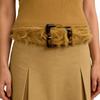 Adjustable Fluffy Waist Belt Versatile Design Vintage Waist Seal Faux Fur Waistband  Rave