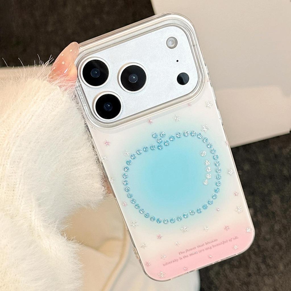 Glitter Gradient Powder Blue iPhone Case for iPhone 17 and iPhone 17 Pro Max