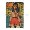 Kamifubuki Geiko Retro Typo Metal Sign Bar Cave Wall Decor Wall Mural Cinema Create Tin Sign Poster