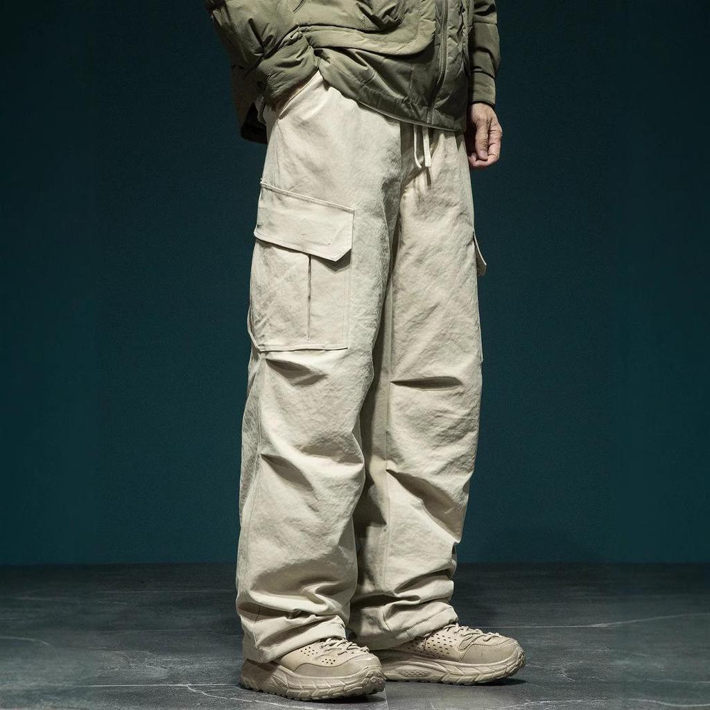 Men's Loose Plus Size Outdoor Waterproof Ski Pants - Winter Warm 90% Duck Down, Cold-Resistant, Thick Cargo Style