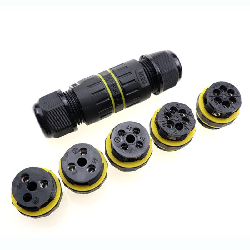 IP68 M20 Outdoor Waterproof Connector for Street Lights - 3-Core & 4-Core Cable Compatible