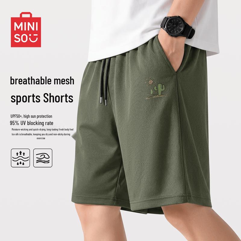 MINISO Men s Quick-Dry Breathable Summer Shorts 4XL