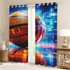 Cartoon Curtain Basketball For Boy 3D Print Bedroom Living Room Window Blackout Partition Style Home Decoration
