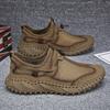 Fashion Summer Breathable Handmade Designer Slip On Casual Mens Shoes Thick Sole Hollow Out Sneakers Lightweight Outdoor Flats Moccasins