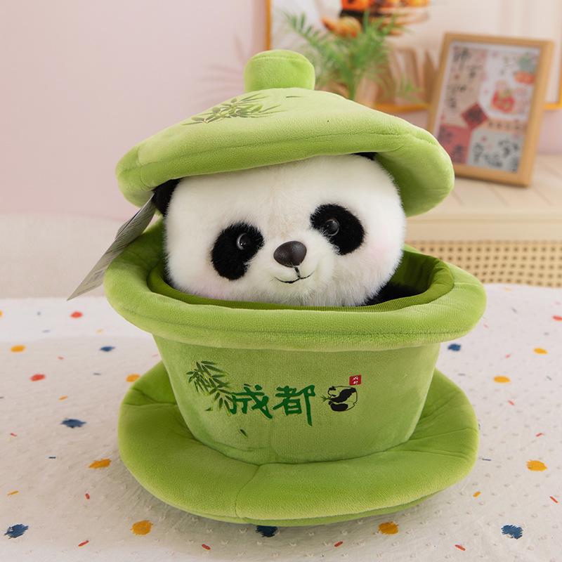 

Creative Teacup Panda Plush Toy Tea Room Activity Gifts Children s Soothing Dolls Zoo Souvenirs Teacup 25 Panda 19cm [0.246kg] зелёный